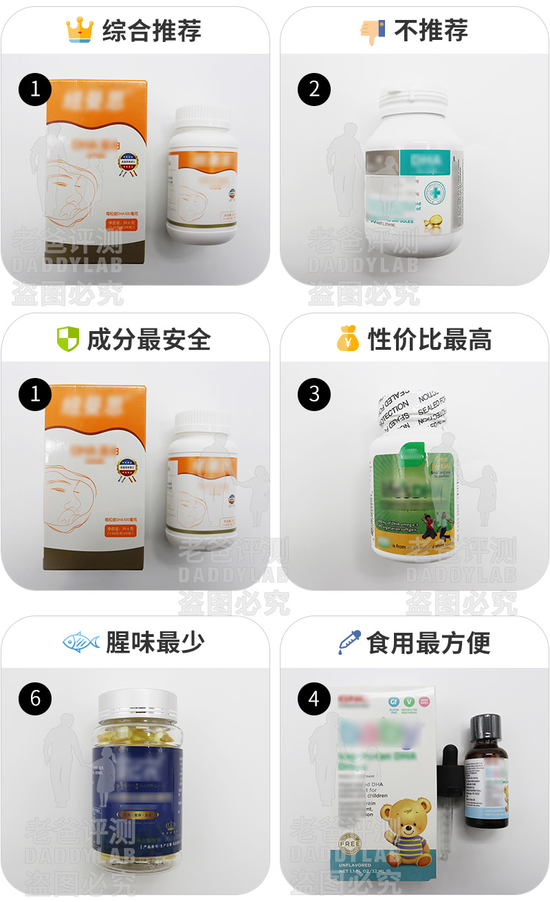 杭州魏老爸评测6款DHA，这类DHA含较多EPA！不推荐给宝宝吃！