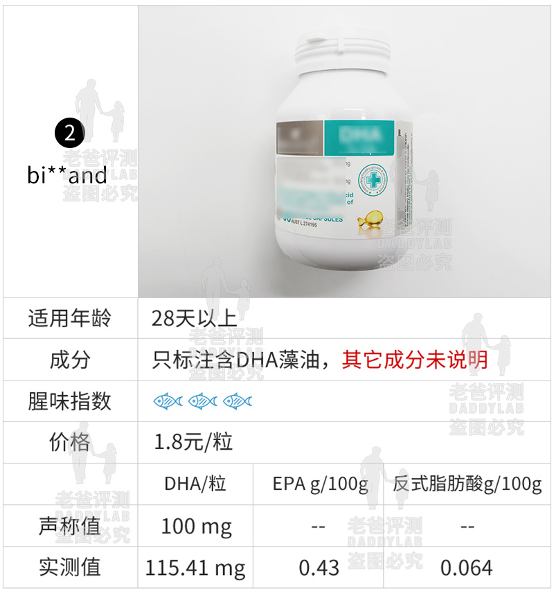 杭州魏老爸评测6款DHA，这类DHA含较多EPA！不推荐给宝宝吃！