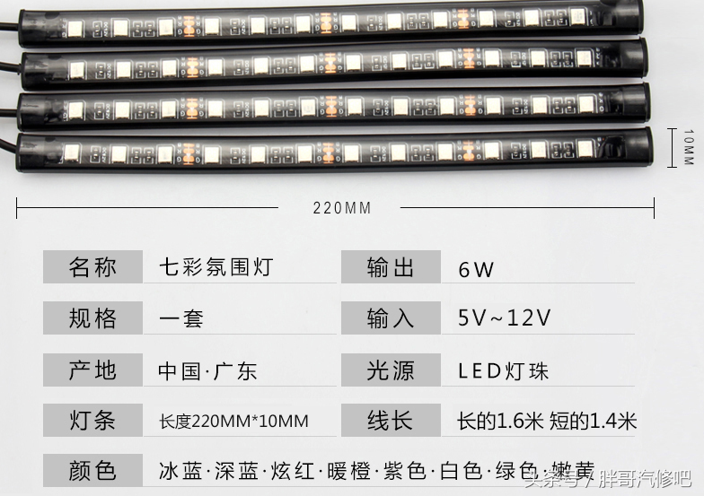 胖哥加装LED氛围灯成本不到50元，换个心情大家觉得怎么样