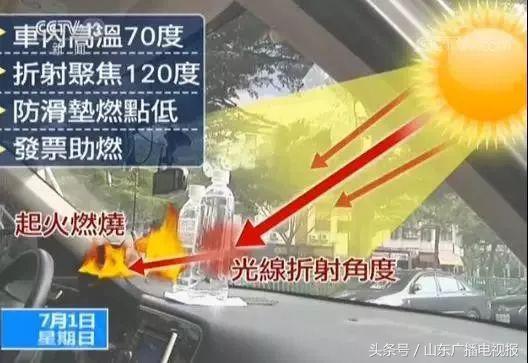 车内放瓶矿泉水，结果引火烧车！你家车里有这些危险操作吗
