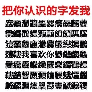 把你认识的字发给我，套路文字