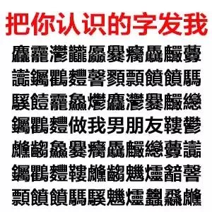 把你认识的字发给我，套路文字