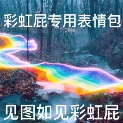 彩虹屁表情包大全：没什么好说的了，就送你一张彩虹屁吧