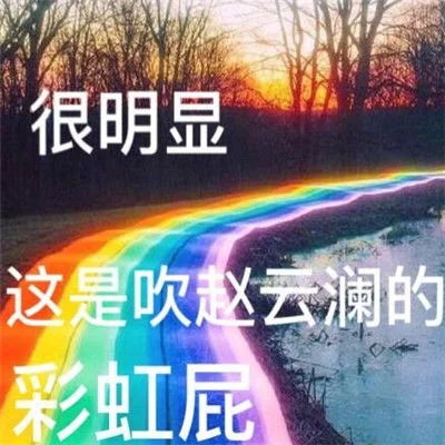 彩虹屁表情包大全：没什么好说的了，就送你一张彩虹屁吧