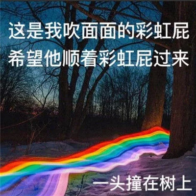 彩虹屁表情包大全：没什么好说的了，就送你一张彩虹屁吧