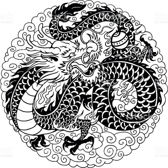 龙的图案图片大全(高清龙纹手绘线稿资料) - 赤虎壹号