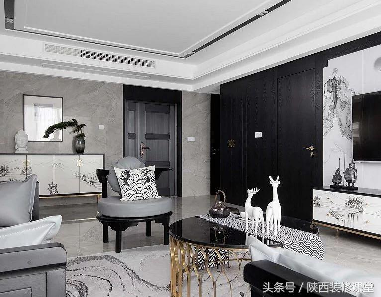 不是样板房，黑白灰水墨新中式