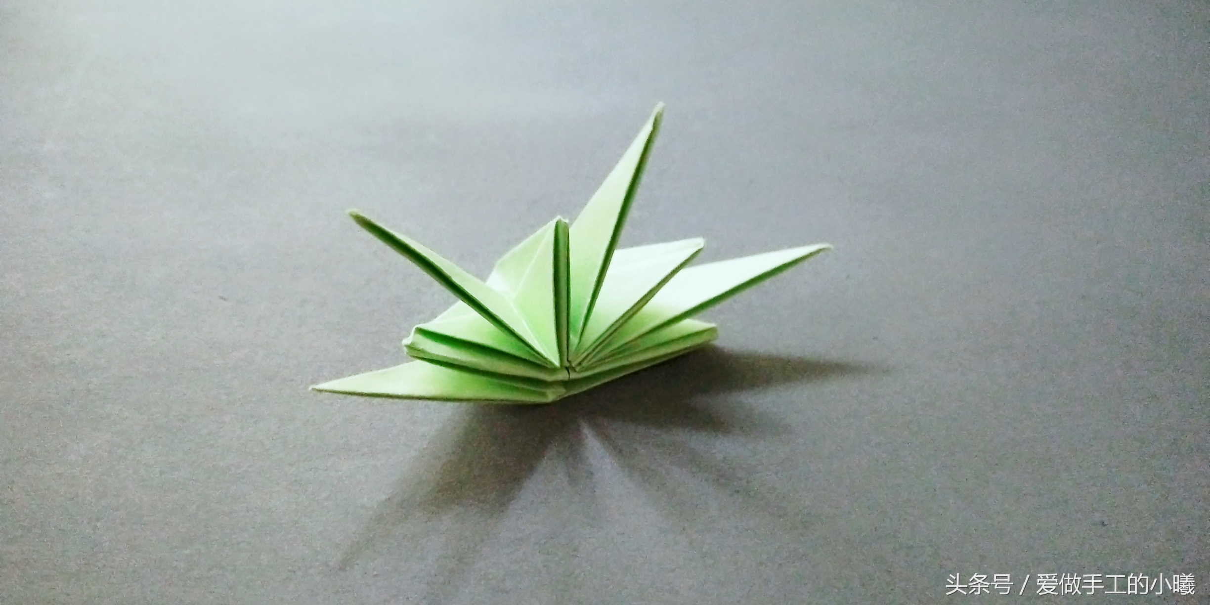 折纸教程:立体小草折纸图解,简单易学,适合小朋友学习