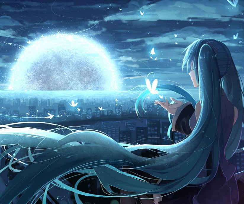 梦幻初音未来星空图片