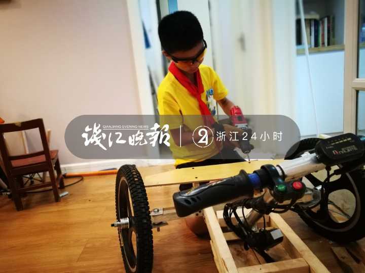 浙江11岁男孩造出一辆卡丁车，成本才620元
