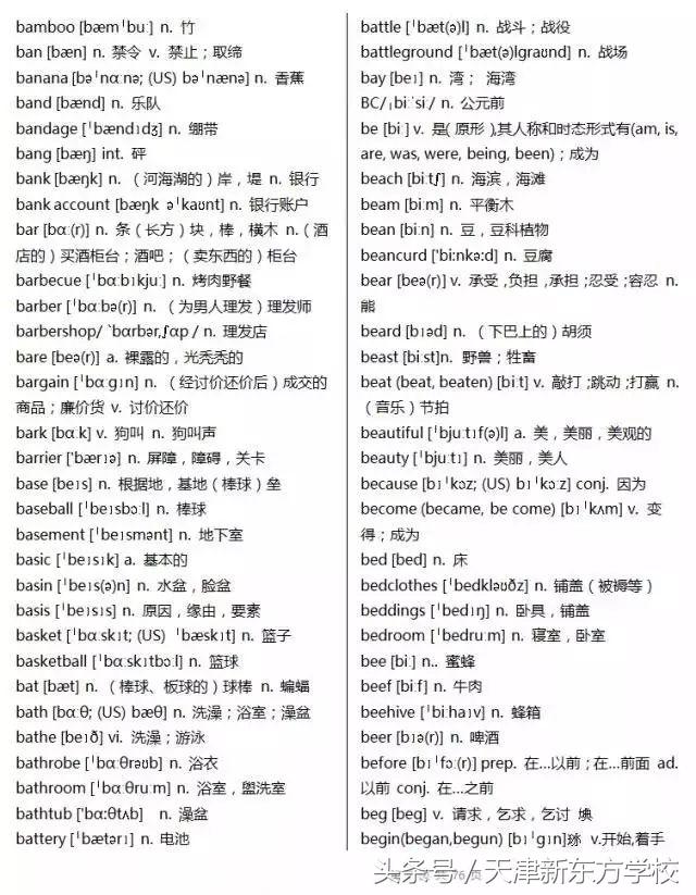 2019高考英语3500个词汇详解（收藏拿回家，慢慢背吧）