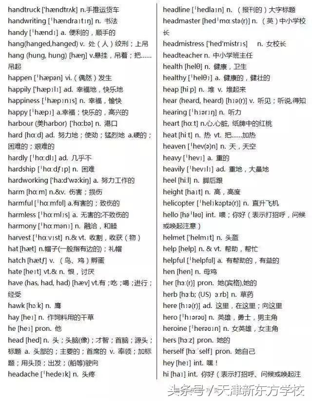 2019高考英语3500个词汇详解（收藏拿回家，慢慢背吧）