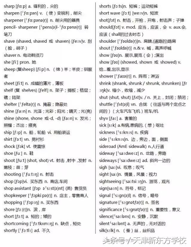 2019高考英语3500个词汇详解（收藏拿回家，慢慢背吧）