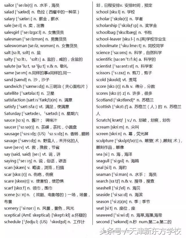 2019高考英语3500个词汇详解（收藏拿回家，慢慢背吧）