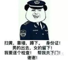 搞笑表情包：又是你小子，五次扫黄你都在场