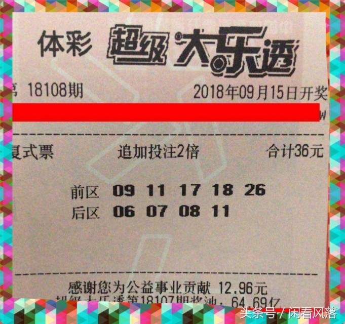 18108期大乐透精选实票提前晒，票不在大，中奖则灵