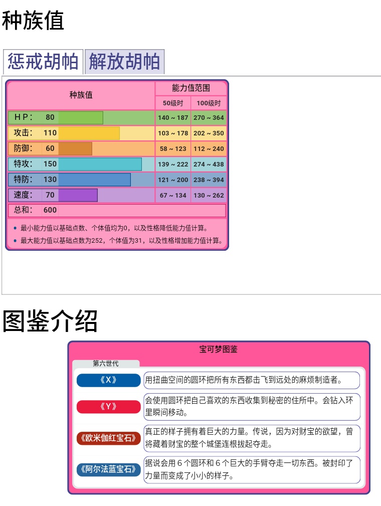 口袋妖怪幻兽介绍：胡帕