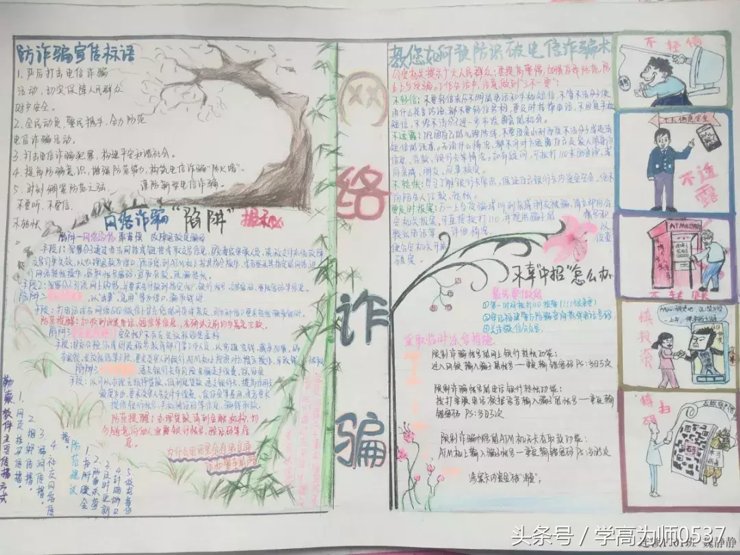 五年级小学生网络安全主题手抄报,简单漂亮
