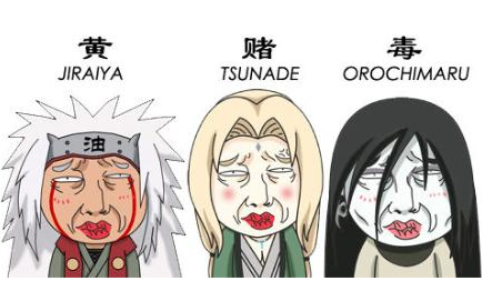 黄赌毒组合就是传说中的木叶三忍.