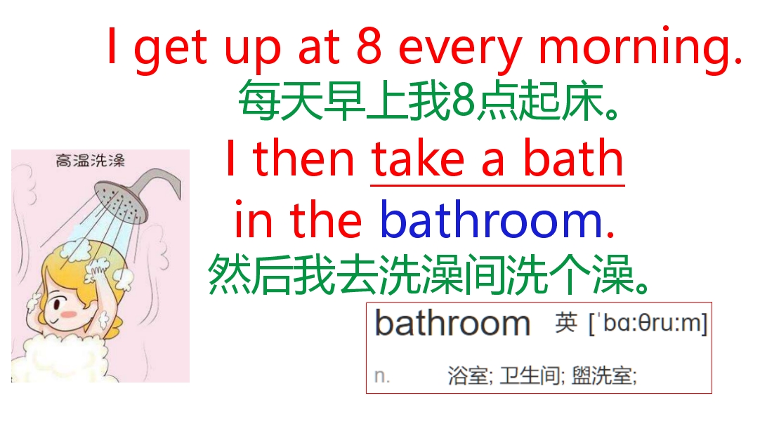 英语口语天天练！生活常用口语句子！I get up early