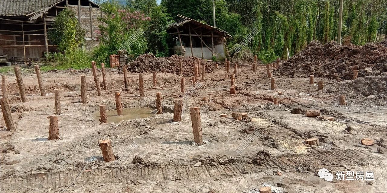 农村盖房松木桩基础省钱又结实,钢筋混凝土基础:这让人怎么混?