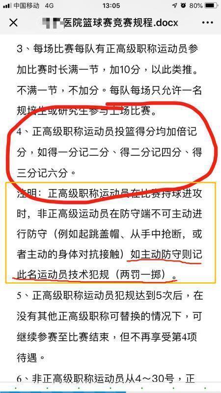 篮球比赛规则新手灌篮可得多少分(医院篮球赛奇葩规则：正高级投篮得分x2 打满全场最低得40分)