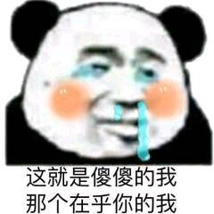 流泪熊猫头表情包：这就是傻傻的我，那个在乎你的我