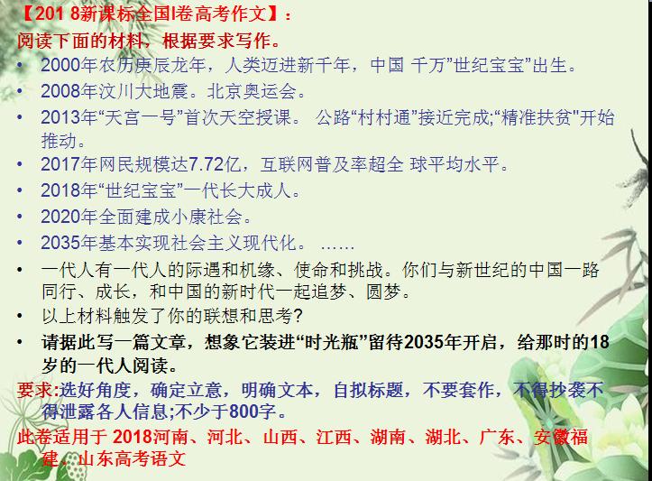 高考作文命题方向新解析