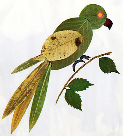 22款树叶创意动物画,幼儿园手工作业必备,收藏起来吧!