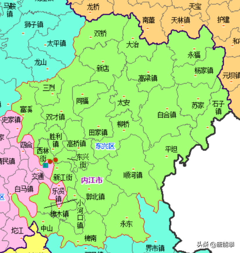 内江市中区11镇、东兴区24镇的变迁：人口、土地、工业…最新统计