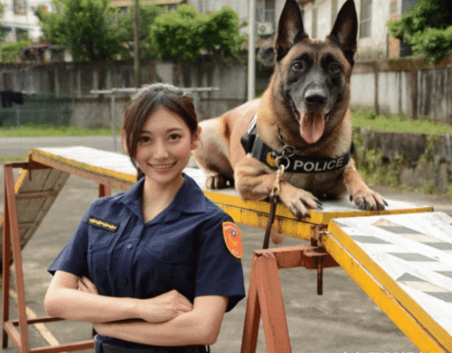 台湾“暗黑版周子瑜，台湾最美女警走红