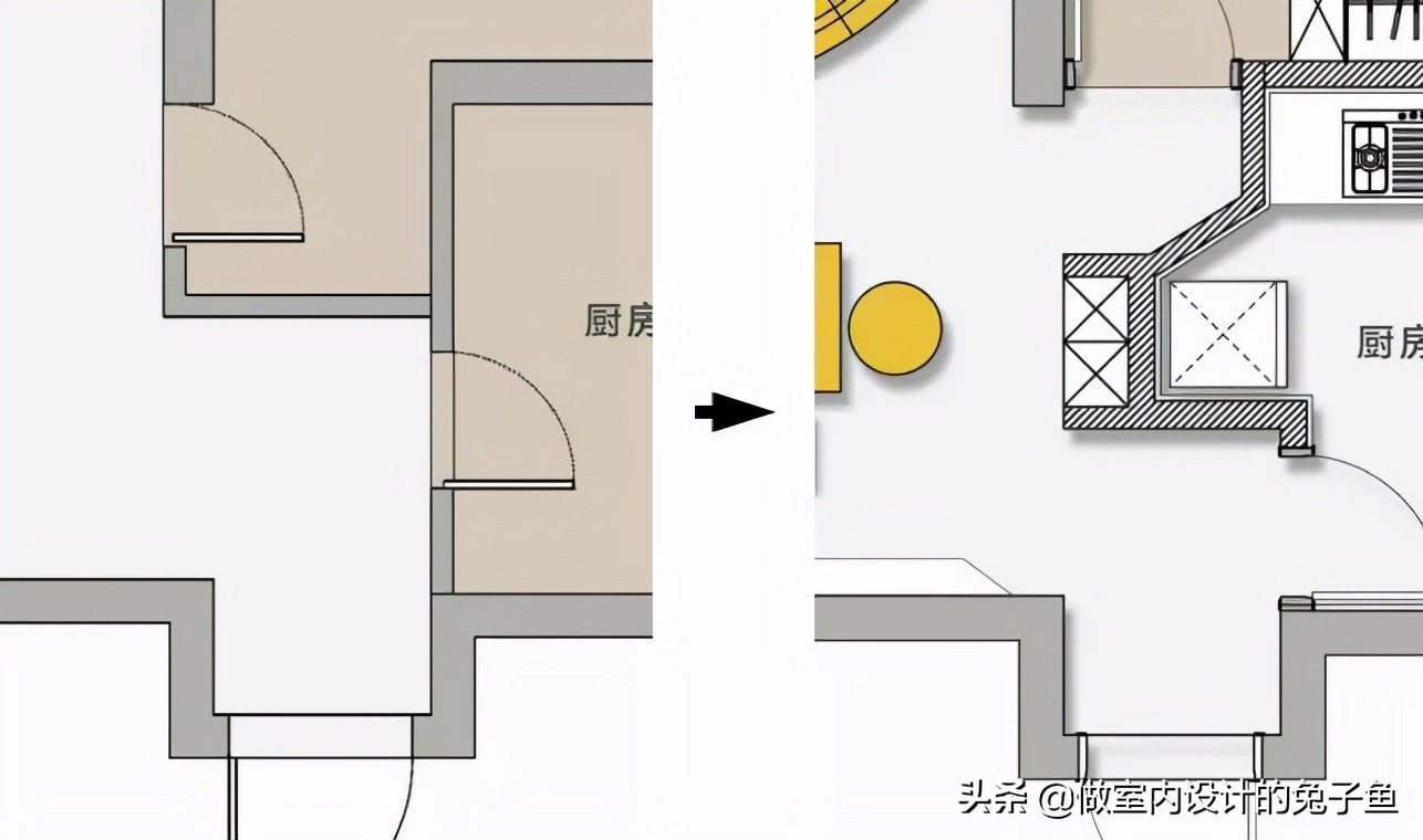 年轻夫妻的80㎡两居室，因“圆形”布置而走红，不要电墙太香了