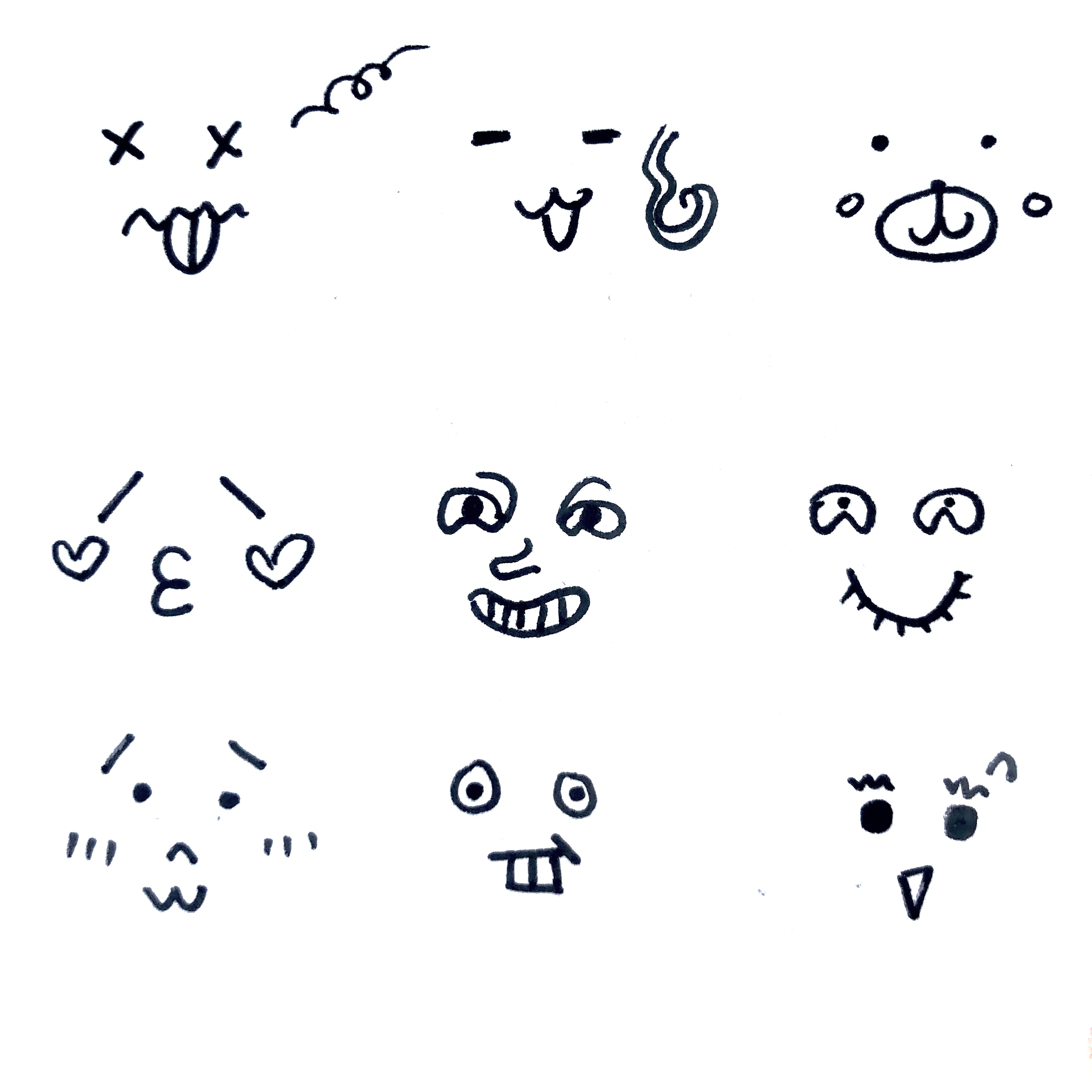 各种可爱表情的54种简笔画法,超级实用的素材!(转发收藏)