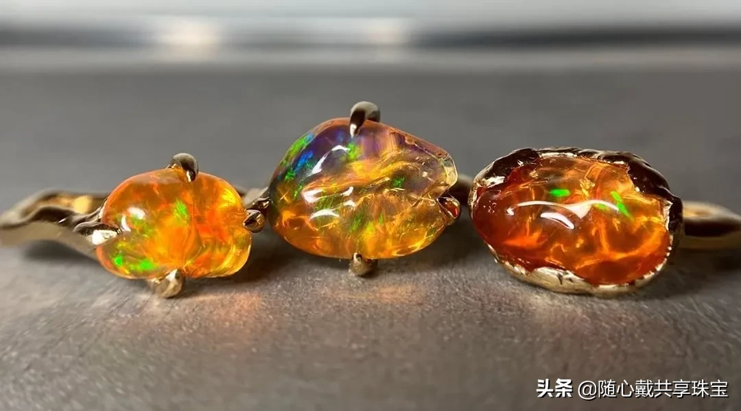被誉为宝石中的“调色板”欧泊，不来pick一下吗？