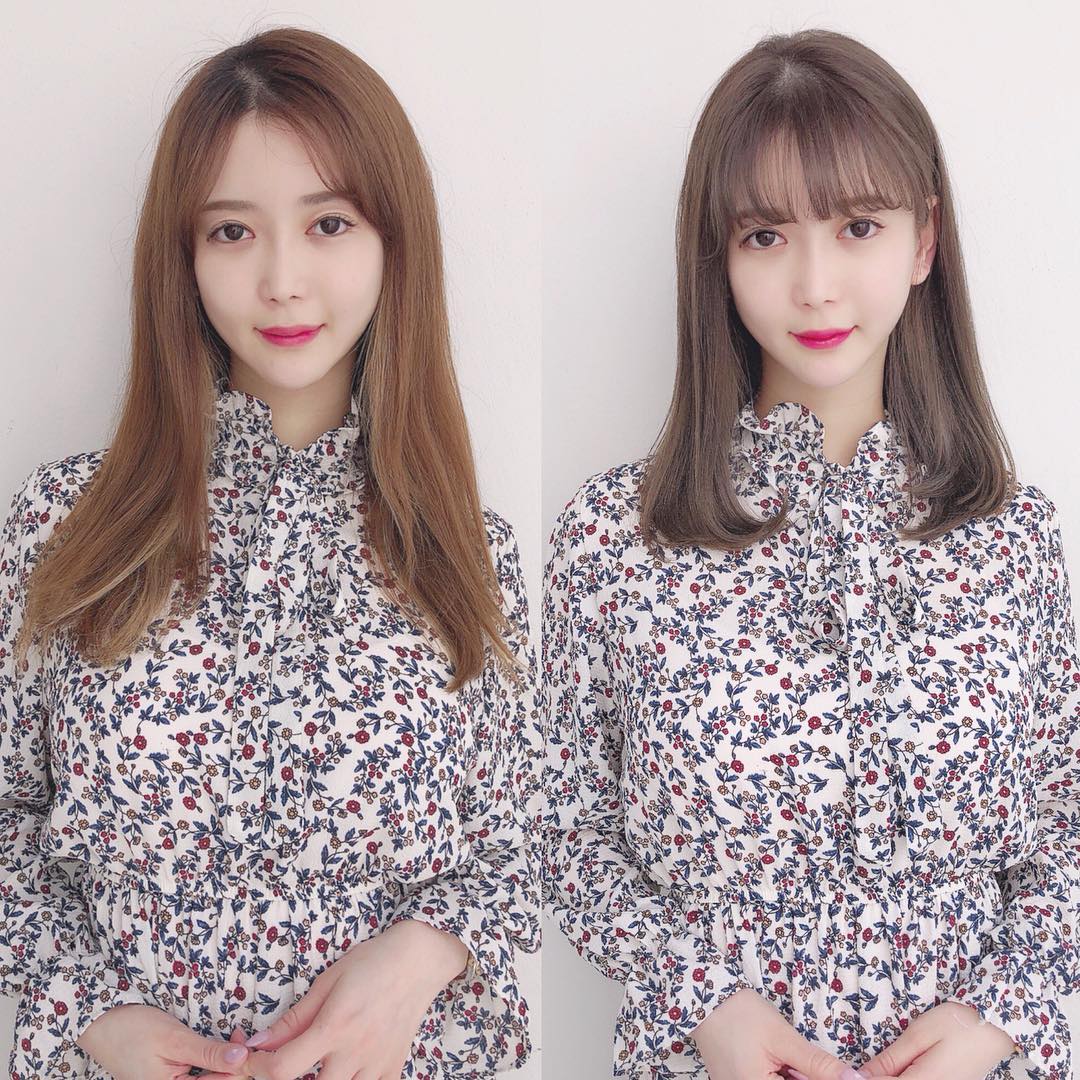 换发型如换脸,新年假期姑娘们将自己的长发烫了烫完全不同一个人