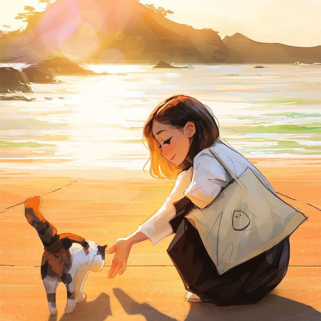 超级惊艳的插画头像,太温暖太治愈了