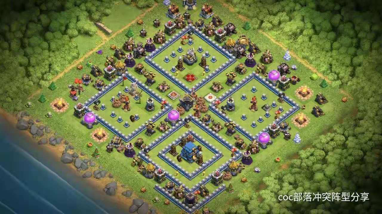 COC：部落冲突12本战阵链接分享