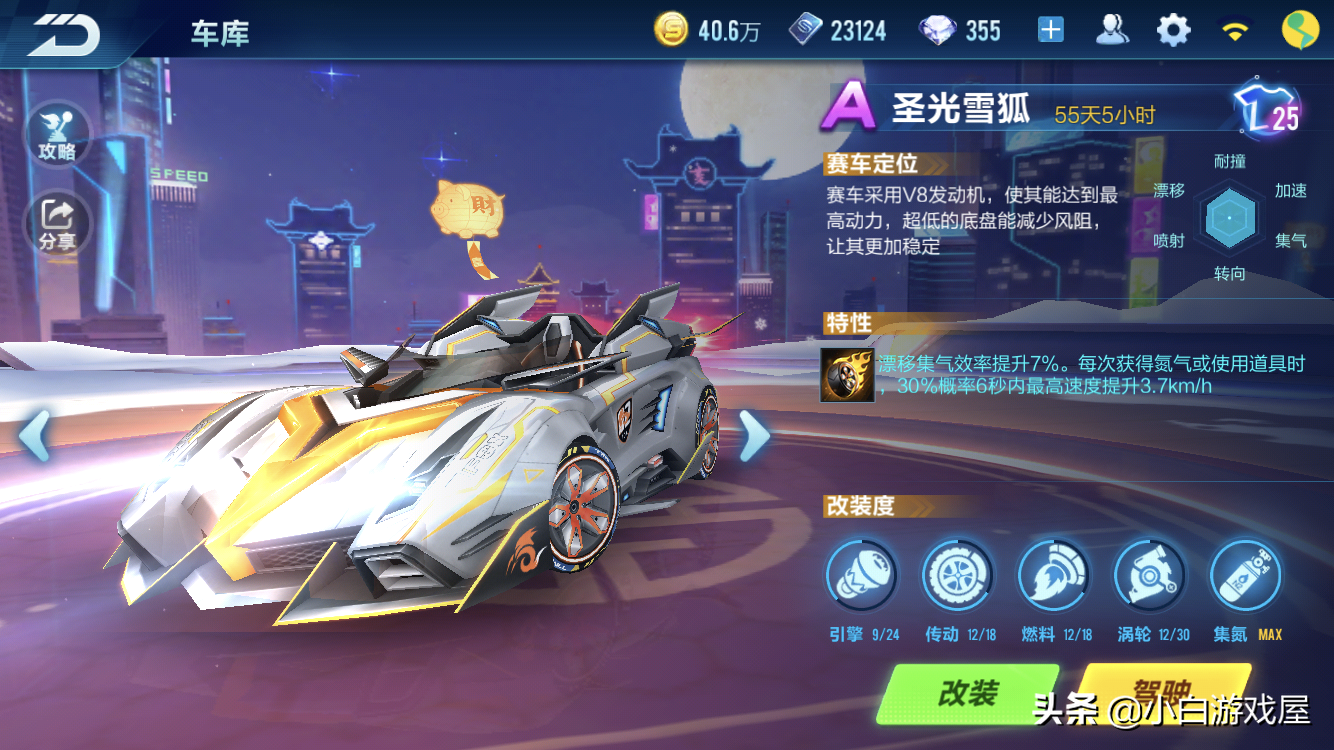 QQ飞车手游：竞速实战A车选择排名，极光与雪狐成为平民首选
