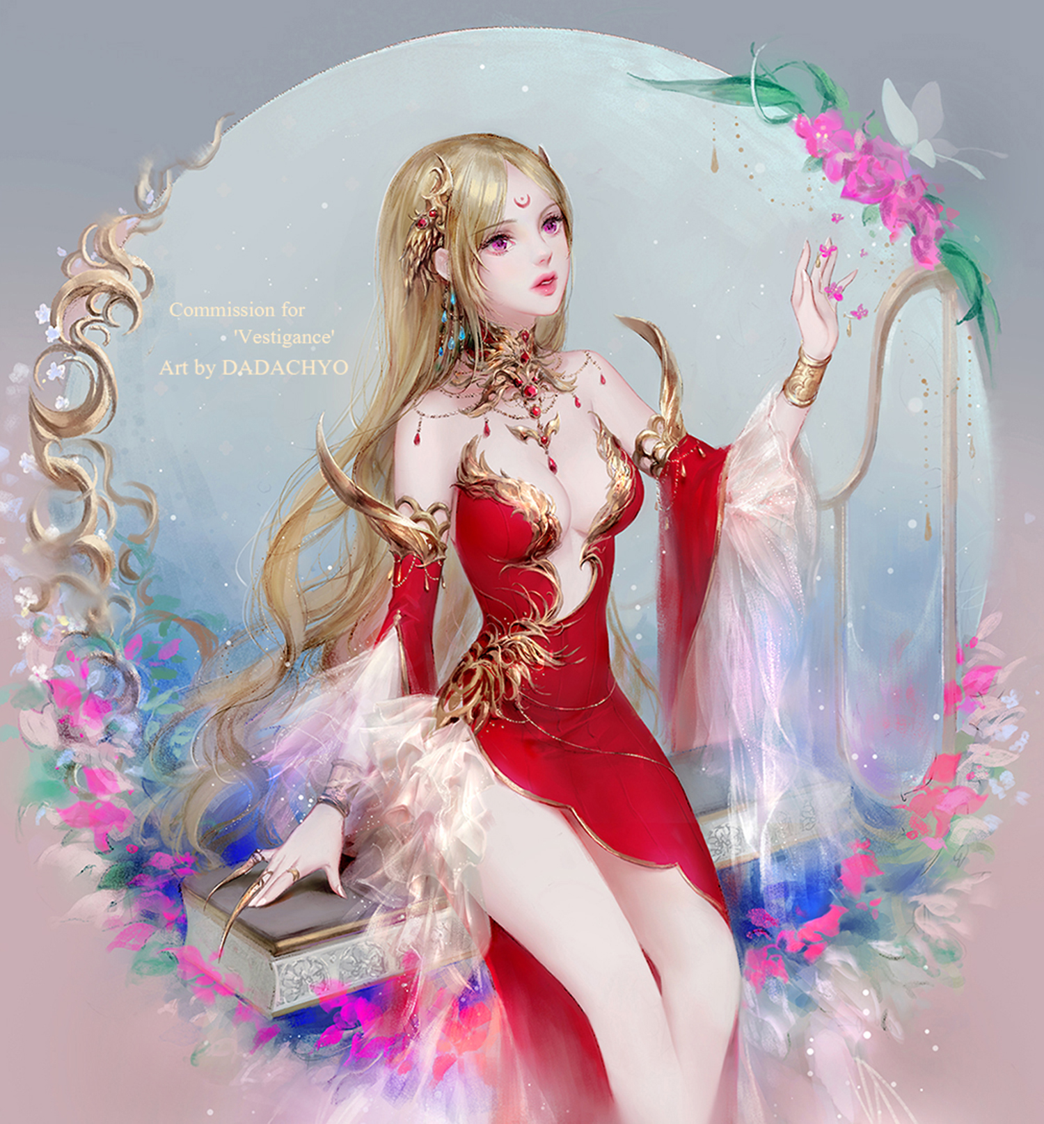 通透唯美的二次元美女，仙气扑面而来，充满梦幻华丽的马卡龙色彩