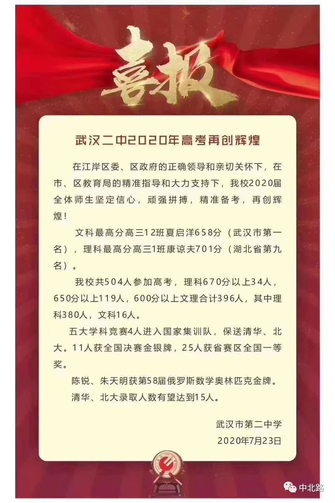 华师一附中等武汉名校高考成绩单出炉，买学区房就盯紧这些学校