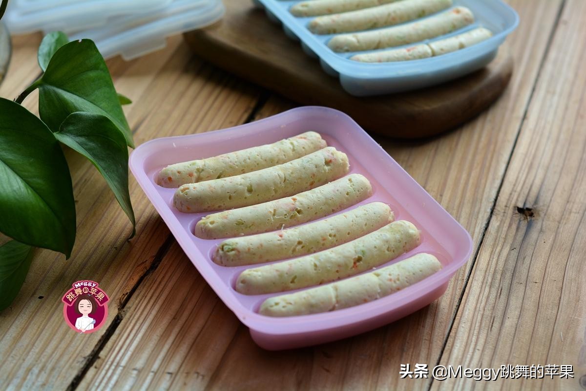 自制香肠一拌一蒸，低脂少盐，小孩吃身体壮，女人解馋不长肉