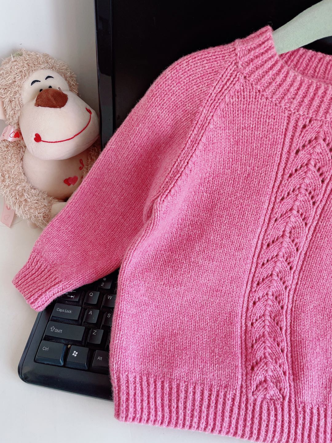 温暖又漂亮,小宝宝斜肩打底毛衣,附图解和详细编织过程