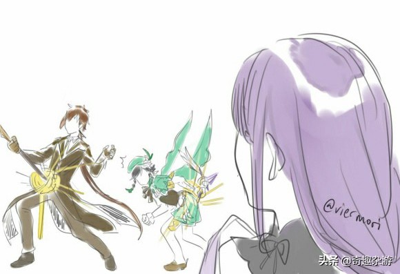 原神：关于三神的搞笑图片，温迪、钟离学完拔剑后上瘾了
