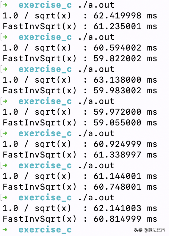 平方根倒数速算法