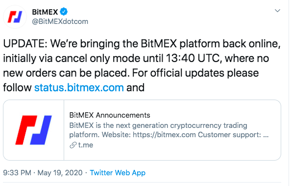 年内两度宕机 BitMEX恐失合约交易所“铁王座”