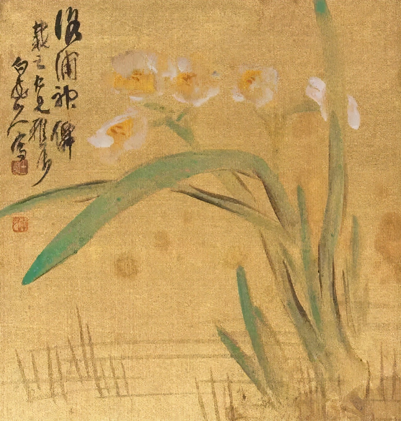 诗如画，画中花，国画水仙，太美啦