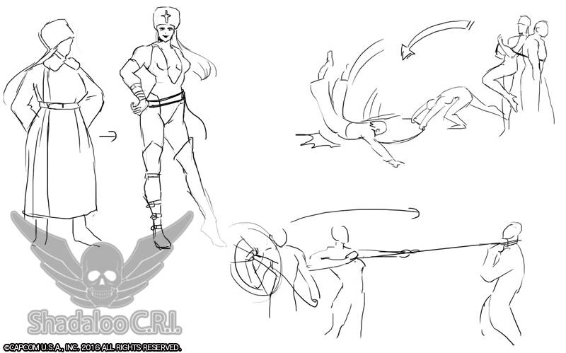 经典游戏《街头霸王V》原定设计概念，豪鬼背着一个神秘婴儿登场