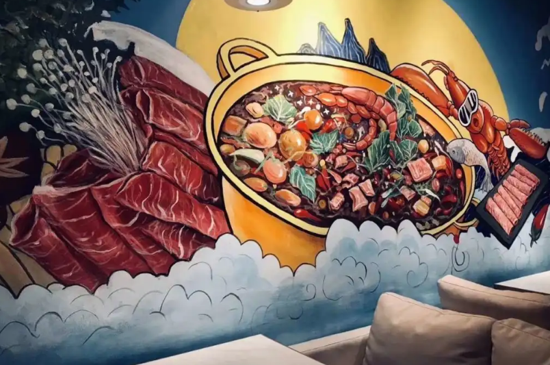 北京墙绘丨饭店墙绘素材,让餐厅更有生活的味道