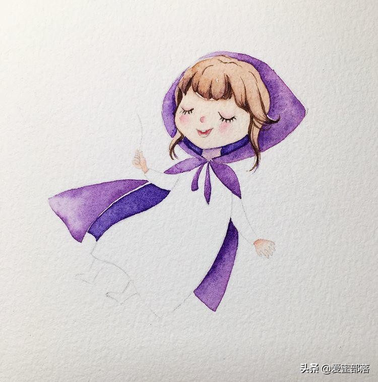 水彩教程，梦幻的蒲公英精灵