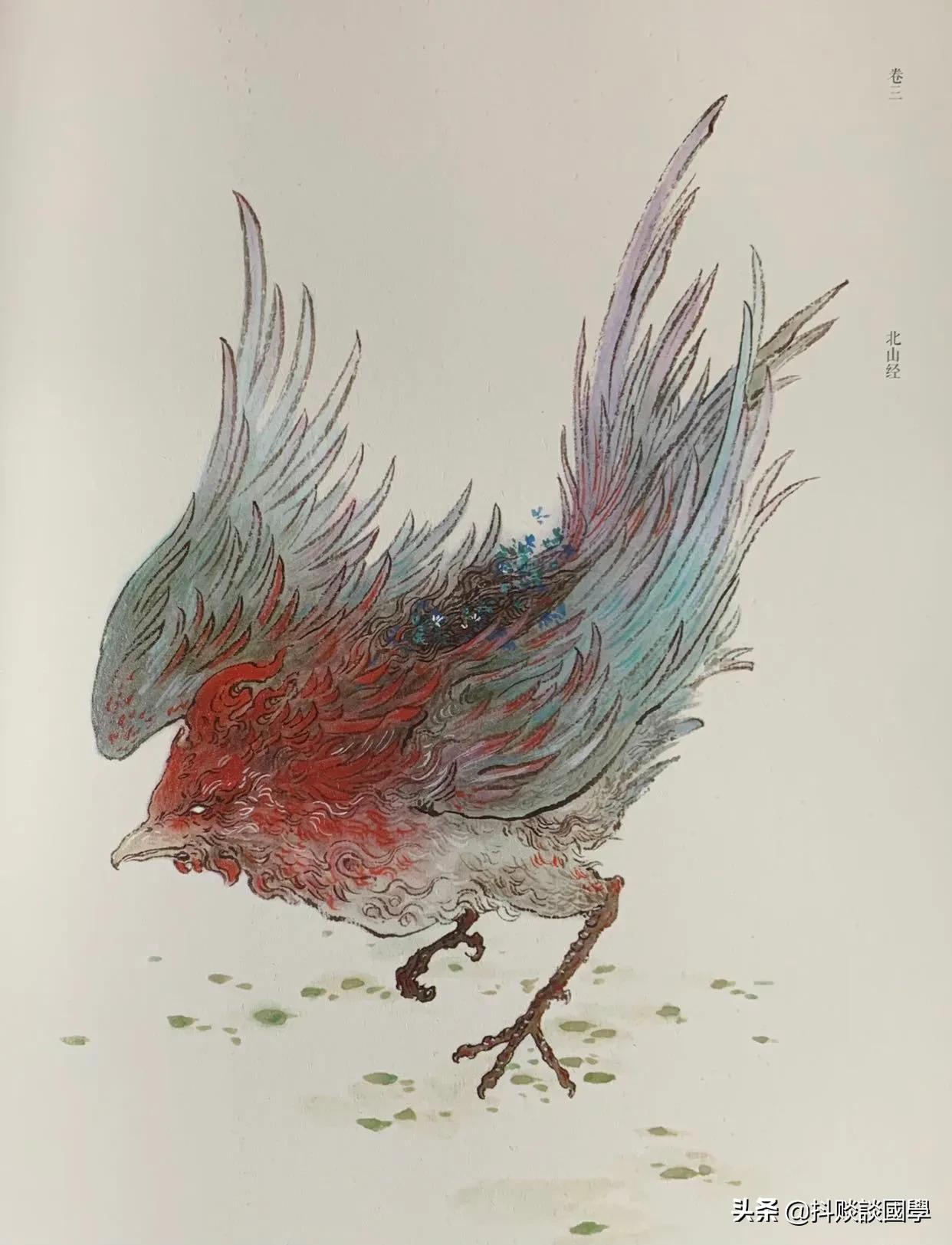 国学笔下大象描绘：长鼻巨齿，四蹄如柱，耳似蒲扇，身披灰甲，威严雄姿跃然纸上。